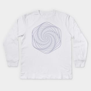 Geometric lineart minimal Kids Long Sleeve T-Shirt
